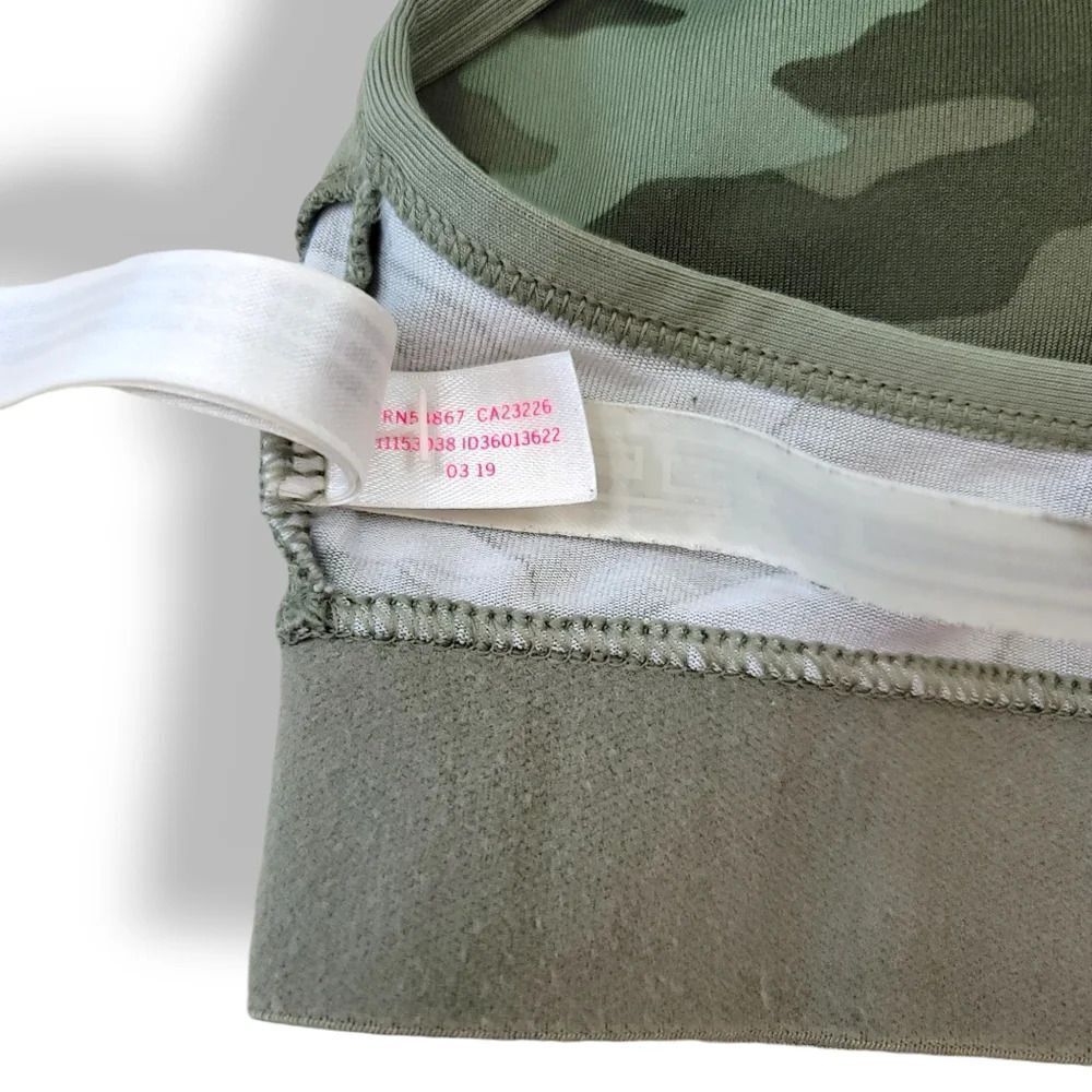 Victoria Secret Pink Ultimate Lightly Lined Camo Army Green Bra Bralette Size XS - Picture 13 of 15